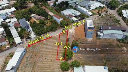 Bán gấp góc 2 mặt tiền kd tây hòa 4, 221m2, ngay kcn bàu xéo và vành đai 4, chỉ 8tr/m2