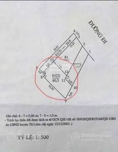 Bán đất xây chung cư mini đình thôn, mỹ đình, hà nội 80.m2 đất 6m mặt tiền ô tô đỗ cửa