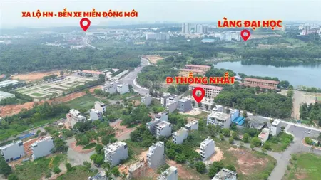 Cắt lỗ 450tr lô đất 100m2 giá 2,55 tỷ ngay mt thống nhất sát làng đại học ngay ga metro. sổ sẵn