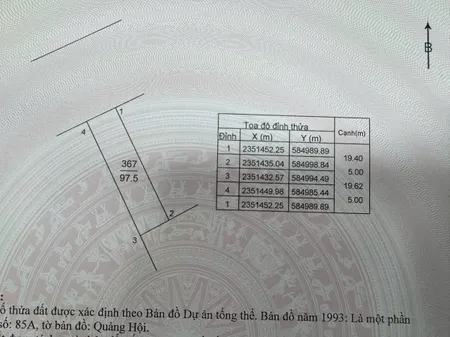 Bán đất 97,5m² ngang 5m giá 4.3 tỷ Xã Nội Bài