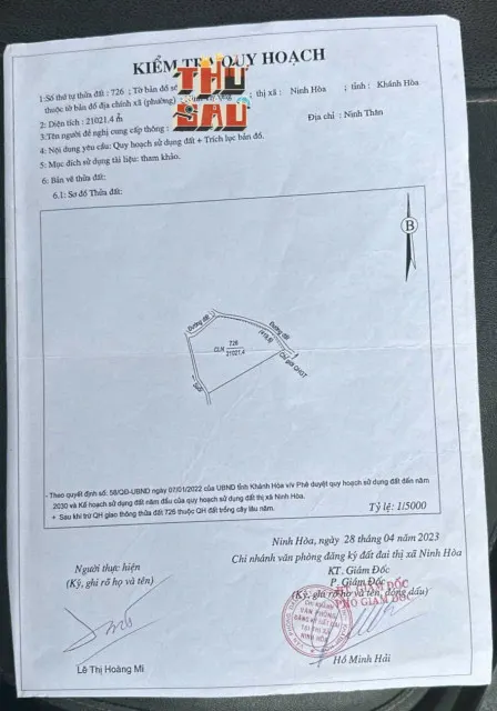 Bán đất 2100000m² ngang 210m giá 4.5 tỷ Xã Hòa Trí