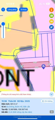 Bán đất 561m² giá 199 triệu Xã Ea Drông