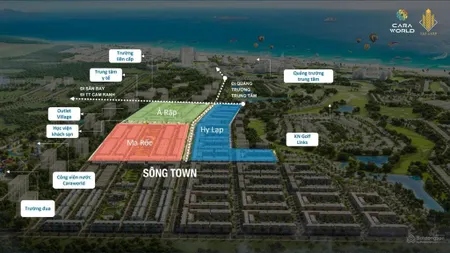 Nhà ven biển sông town sau | 4,7 km biển bãi dài caraworld chiết khấu tới 19.5% full nội thất
