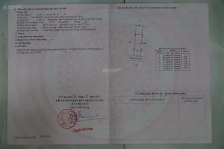 Chính chủ cần bán 173m2 đất (thổ cư 100m2, 73m2 đất trồng cây lâu năm) tại hòa phú, củ chi.