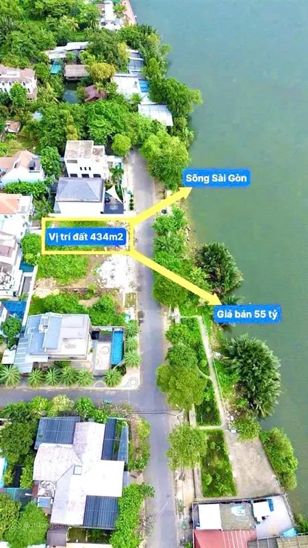 Lô đất siêu vip khu bên sông hiệp bình chánh tp thủ đức. dt 434m ngang 15m