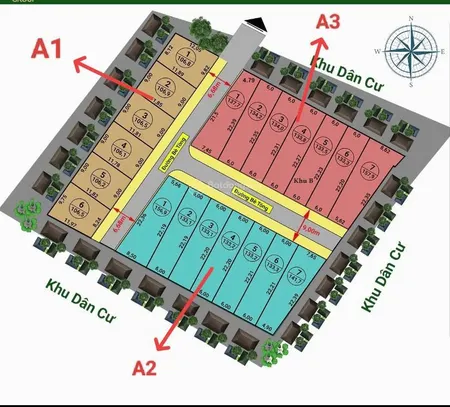 Bán 5 lô đất phân lô nhà nước 9x12m 106m2 đường 6m, giá 795 tr trọn gói. lưng tựa núi mặt hướng b