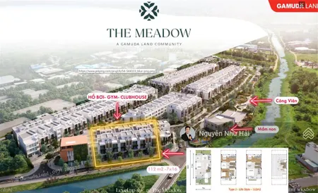 Bán the meadow bình chánh, booking biệt thự nhà phố 16 căn villa chỉ từ 7tỷ. ngay pkd 0931 280 ***