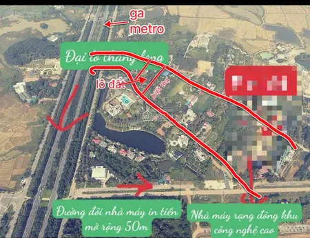 100m chân ga metro sát đại lộ thăng long xung quanh quan chức, biệt thự làng đại học kcnc ngay cạnh