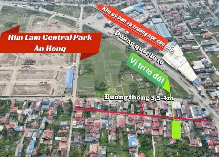 Bán 2 lô đất 50m² ngang 5,8m giá 1.18 tỷ và 880 triệu Phường Hồng An(An Hồng). sát đường quốc lộ 10. Liên hệ 0362558882