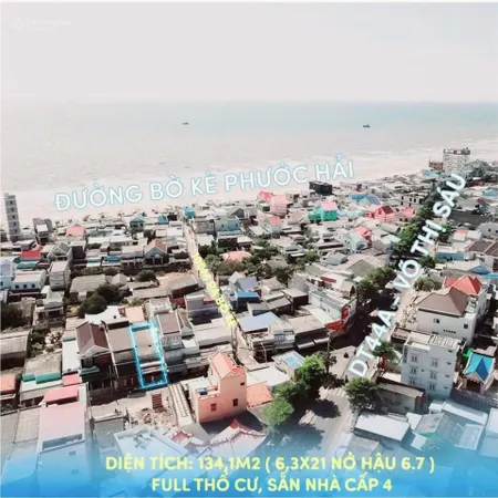 Kẹt tiền bán gấp căn nhà mặt tiền 9.6m, đường 42m, tuyến huyết mạch kinh doanh mua bán phước hải