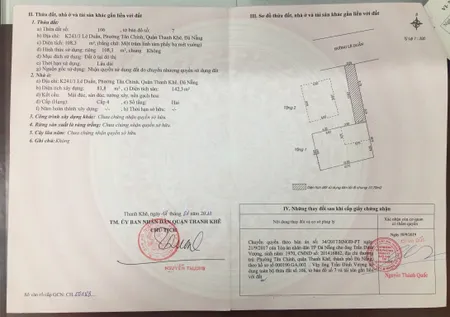 Chính chủ rao bán nhà tại đường lê duẩn đà nẵng, dt 108,3 m2, giá 15,5 tỷ