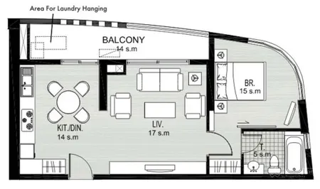 Bán cc indochina riverside, 5,25 tỷ, 65m2, 1pn + 1wc, nhiều tiện ích hấp dẫn, đà nẵng