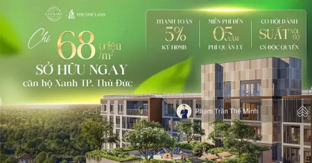Căn hộ tp. hcm đã có giấy phép mở bán. đơn giá 66tr/m2 thanh toán 5% kí hđmb, tặng đến 5 năm pql