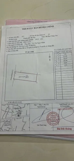 Bán đất 302,3m² ngang 10m giá 7.1 tỷ Phường Tam Long