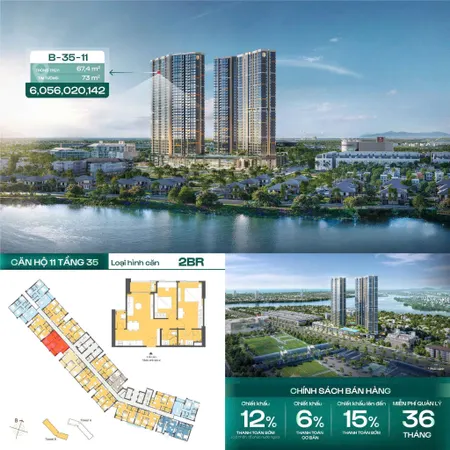 Sở hữu căn hộ view sông Hàn tuyệt đẹp chỉ từ 4.973 tỷ | Masteri Rivera Tầng 35