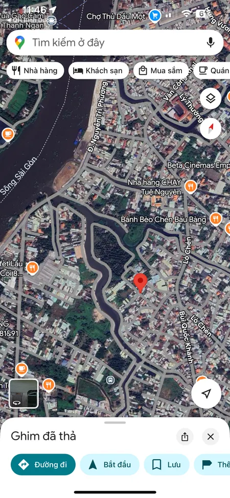 Đất Chánh Nghĩa (phường Thủ Dầu Một-TP.HCM) nhựa oto nhánh Lò Chén vị trí trung tâm xây nhà đẹp,gần sông Sài Gòn thoáng má