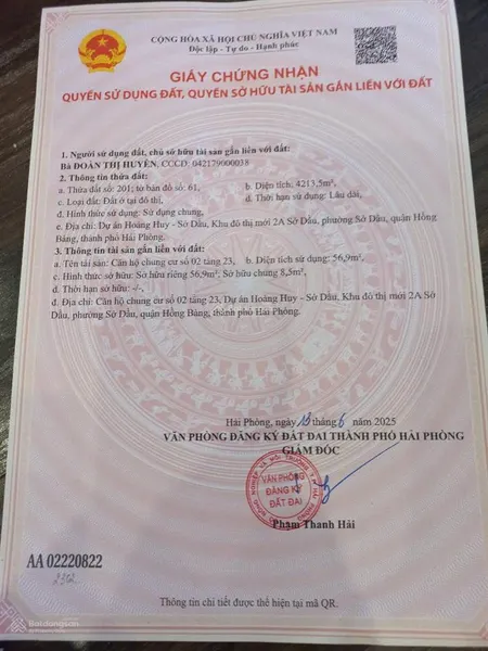 Bán căn góc 2pn mã ch02 view vin đẹp nhất chung cư hoàng huy grand sở dầu. 0906 270 ***
