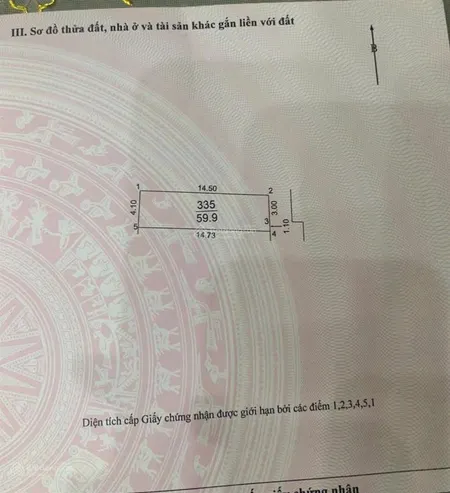 Cần bán 59,9m2 (4,1x14,6) đất lê xá, đông anh đường rộng 3,5m hướng đông