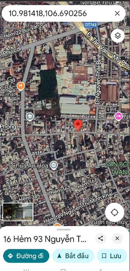 Hàng xây biệt thự khủng phú hòa, 1960m2 thổ cư 300m2, ngang 28m đường nhựa 6m thông giá tốt