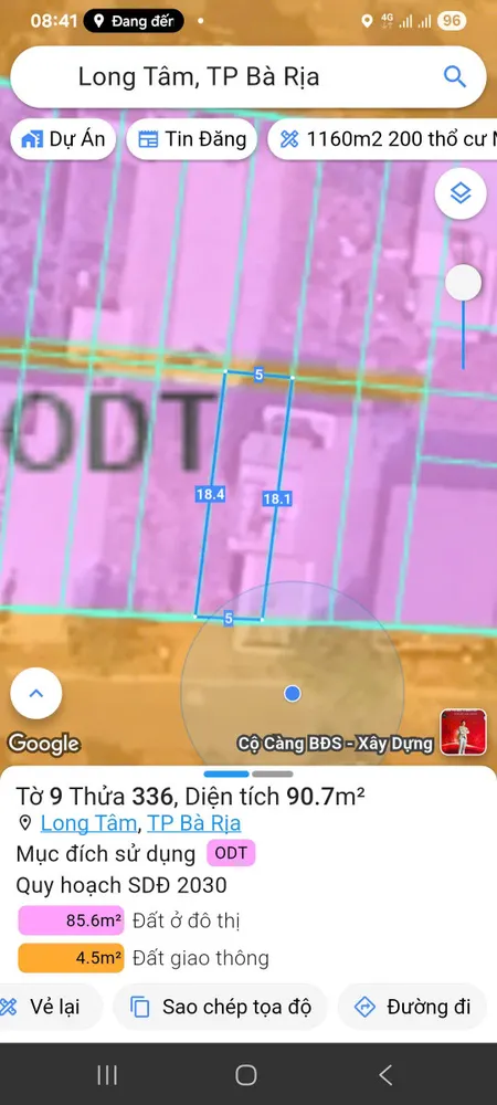 Bán đất 90.8m² ngang 5m giá 2.89 tỷ Phường Phú Mỹ