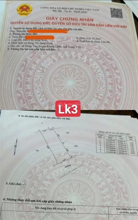 Bán đất đông tảo khoái châu.nay là hoàn long hưng yên,.đường 4 m ô tô vào tận đất