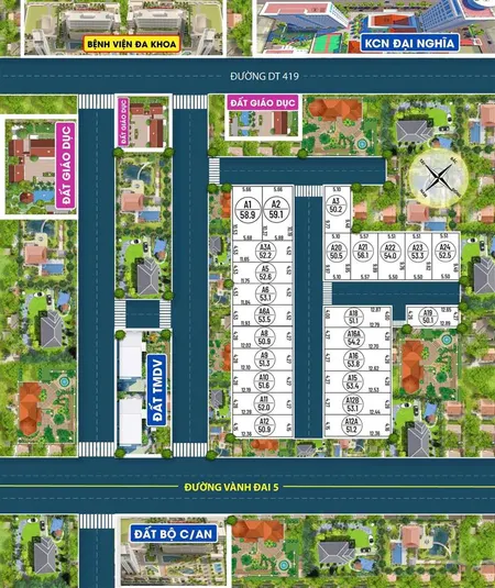 Sổ đỏ từng lô đất 5060m² tt đại nghĩa, gần hồ quan sơn giá đầu tư chỉ từ 9xx triệu
