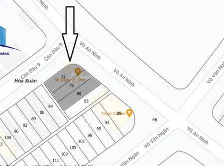 Bán lô góc 2 mặt tiền võ an ninh và cồn dầu 9, dt 330m2 sát ban quản lý dự án