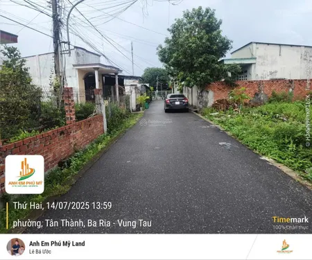 Bán đất 186.8m² ngang 7m giá 2.5 tỷ Phường Tân Phước