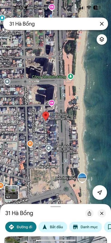 Bán cặp đất 200m2 mặt tiền đường hà bổng cạnh trung tâm tài chính ra biển 50m khu vực sầm uất