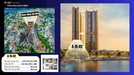 Bán lỗ 130tr ch a&t sky garden 2pn góc 78m2 view sông sài gòn quận 12
