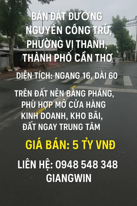 Bán đất ngay trung tâm, kinh doanh