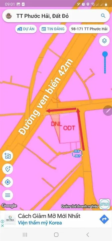 Duy nhất 1 lô siêu vị trí tuyến đường huyết mạch 42m tỉnh, ngang 6 115m2 đông nam duy nhất