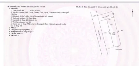 Bán đất 99m² giá 2.19 tỷ Long Tuyền - Cần Thơ ( Thương lượng )