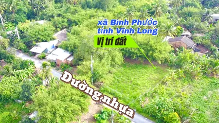 Bán Lô nền ở xã BÌNH PHƯỚC, tỉnh VĨNH LONG ( xã Hoà Tịnh cũ ) 

📐Diện tích : hơn 100mv ( 4,9 x 20 ) nở hậu 5,59m - Full thổ ( thực tế dư nhìu hơn ) giá 350 triệu Xã Bình Phước