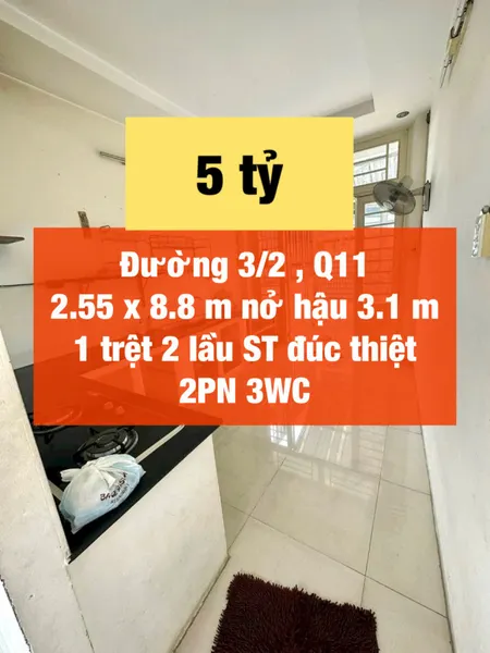 Hẻm xe hơi đường 3/2 chỉ 5 tỷ