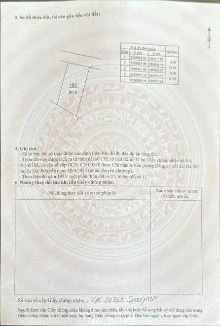 Bán đất 80m² ngang 6.4m giá 1.36 tỷ Xã Trung Giã