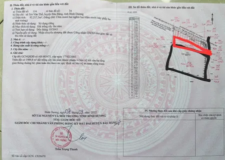 Cần bán 6,2 hec đất cln mt đường trừ văn thố bàu bàng bình dương, giá 43,4 tỷ, tương 0962 866 ***