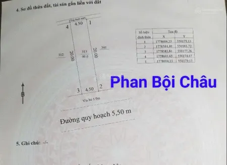 Mặt tiền đường nhánh 5m5 lề 3m phan bội châu. cạnh sông hàn.s= 90m2 ( 4.5x20) giá. 7.8 tỷ