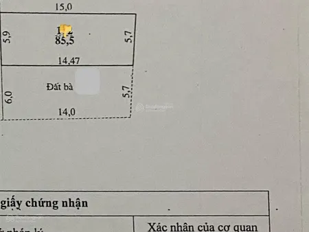 Bán đất, sổ hồng, tào xuyên, 86m2, mặt tiền 6m đường vành đai kcn kết hợp đô thị