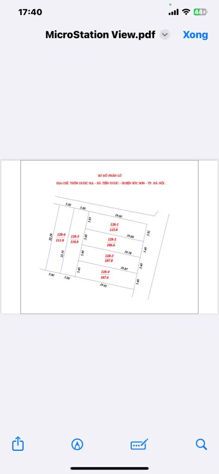 Bán đất 115m² ngang 5.93m giá 4.83 tỷ Xã Sóc Sơn