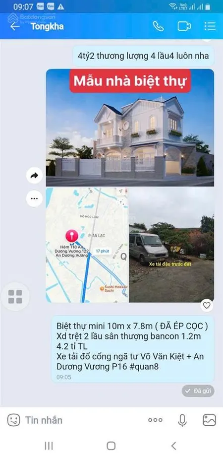 Đất bán thổ cư 100%, dt 67m2, p16 q8, giá 3 tỷ 850