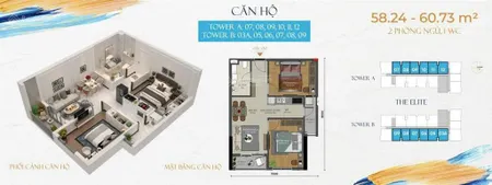 Suất ngoại giao bán căn 58m2 2pn 1wc, ký trực tiếp cđt, 0909 444 ***