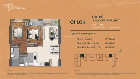 Duy nhất còn 1 căn 2 phòng ngủ vung tau centre point giá tốt mua trực tiếp chủ đầu tư dic