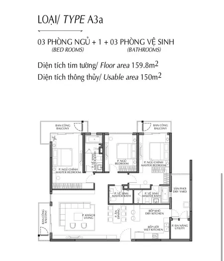 Khách em cần bán căn 3pn + 1 3wc 159,8m2 giá 10tỷ8 tầng cao khu diamond brilliant celadon city