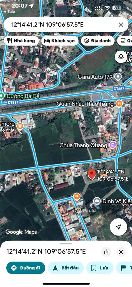 Bán lô đất thôn võ kiện xã diên an diện tích 113,2m2 ngang 5,2m