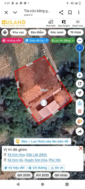 Bán đất 1000m² Xã Sơn Hòa