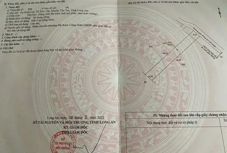 Bán nền thổ 6x50 MT bê tông 3m cách thị trấn Tân Trụ 2km Tại Xã Vàm Cỏ Tỉnh Tây Ninh