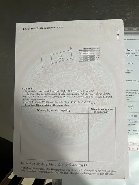 Bán đất 100m² ngang 6,5m giá 2.3 tỷ Xã Kim Anh