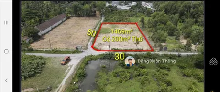 Bán 1469m2 đất vuông vức có 200m2 thổ cư, ngang dài 30x50m quá đẹp, đường ô tô lớn. tl chính chủ