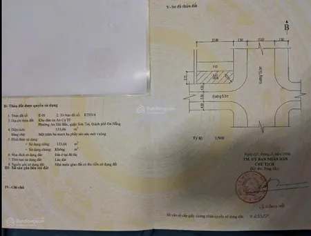 Lô góc ngã tư siêu đẹp đường hồ nghinh sát loseby. dt 134m2 ngang 6.8m, sơn trà, đà nẵng